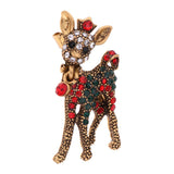 Max Christmas Gift Rhinestone Jewelry Brooch Pin for Women Dolls Decor Deer