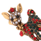 Max Christmas Gift Rhinestone Jewelry Brooch Pin for Women Dolls Decor Deer