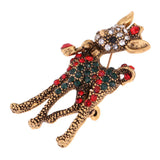 Max Christmas Gift Rhinestone Jewelry Brooch Pin for Women Dolls Decor Deer