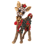 Max Christmas Gift Rhinestone Jewelry Brooch Pin for Women Dolls Decor Deer