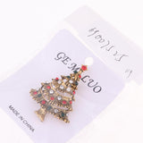 Max Christmas Gift Rhinestone Jewelry Brooch Pin for Women Dolls Decor Xmas Tree