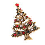 Max Christmas Gift Rhinestone Jewelry Brooch Pin for Women Dolls Decor Xmas Tree