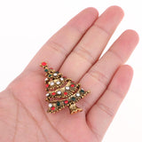 Max Christmas Gift Rhinestone Jewelry Brooch Pin for Women Dolls Decor Xmas Tree