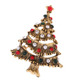 Max Christmas Gift Rhinestone Jewelry Brooch Pin for Women Dolls Decor Xmas Tree