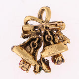 Max Cute Rhinestone Jingle Bell Brooch for Women Girl Doll Christmas Decor Gift