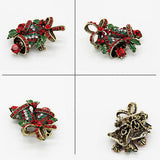 Max Cute Rhinestone Jingle Bell Brooch for Women Girl Doll Christmas Decor Gift