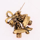 Max Cute Rhinestone Jingle Bell Brooch for Women Girl Doll Christmas Decor Gift