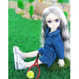 Max Lovely Denim Long Sleeve Jumpsuit Pants for 1/3 BJD Doll Clothes Accessories