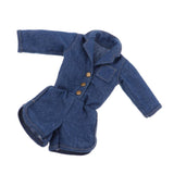 Max Lovely Denim Long Sleeve Jumpsuit Pants for 1/3 BJD Doll Clothes Accessories