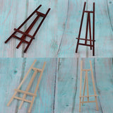 Max 1/12 Miniature Wood Artists Easel Painting Holder Dollhouse Decor Redwood