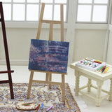 Max 1/12 Miniature Wood Artists Easel Painting Holder Dollhouse Decor Wood Color