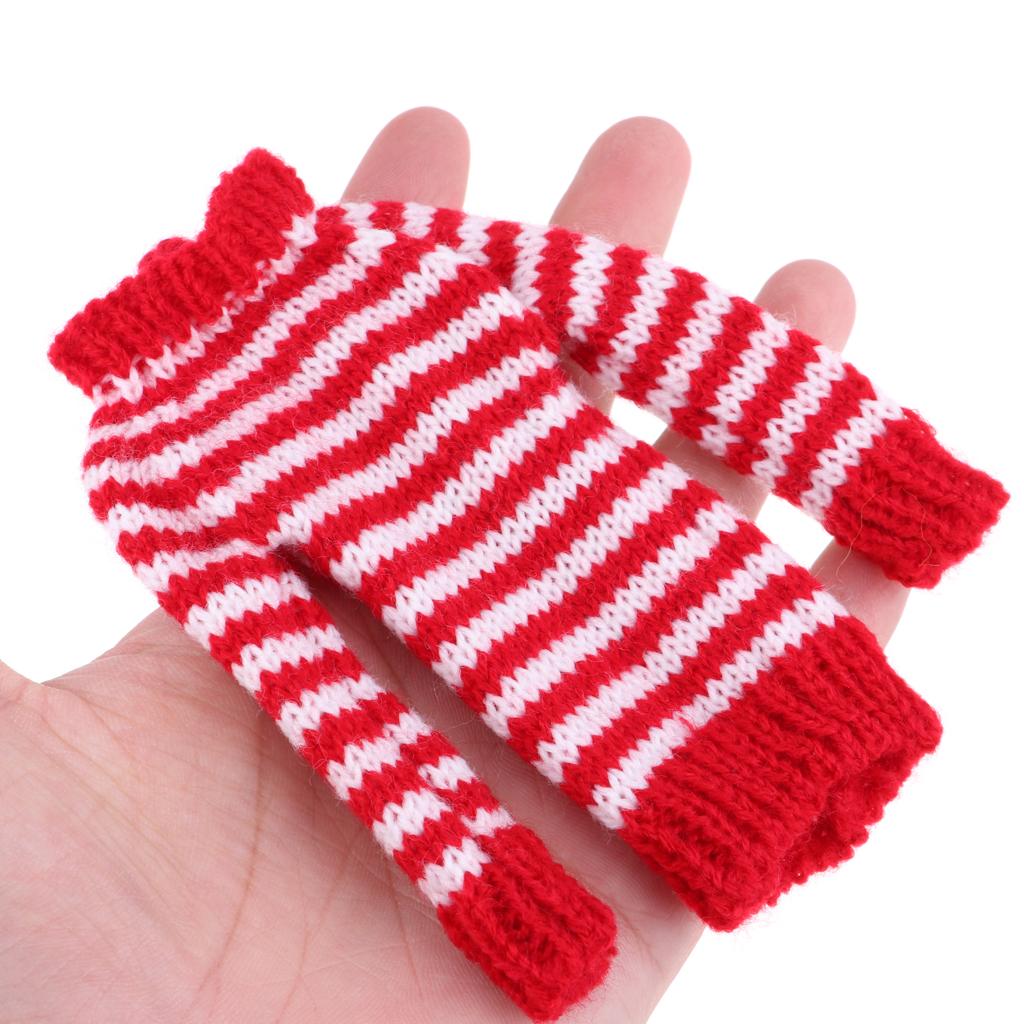 Max Handmade Winter Costume One Shoulder Wool Sweater For 12inch Girl Doll Red