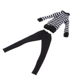 Max Handmade Winter Costume Sweater Pants Trouser For 12inch Girl Dolls Black