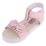 Maxbell Doll Sandals, Doll Shoes Fits 1/3 BJD Girl Dolls, PU Leather Bowknot Shoes Sandals (Pink)