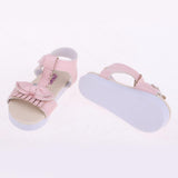 Maxbell Doll Sandals, Doll Shoes Fits 1/3 BJD Girl Dolls, PU Leather Bowknot Shoes Sandals (Pink)