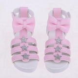 Max 1/3 BJD Ankle Strape Shoes Sandals For Night Lolita Dolls Pink Star
