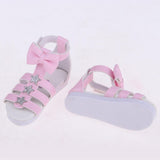 Max 1/3 BJD Ankle Strape Shoes Sandals For Night Lolita Dolls Pink Star