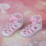 Max 1/3 BJD Ankle Strape Shoes Sandals For Night Lolita Dolls Pink Star