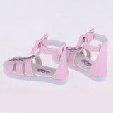 Max 1/3 BJD Ankle Strape Shoes Sandals For Night Lolita Dolls Pink Star