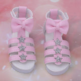 Max 1/3 BJD Ankle Strape Shoes Sandals For Night Lolita Dolls Pink Star