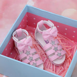 Max 1/3 BJD Ankle Strape Shoes Sandals For Night Lolita Dolls Pink Star