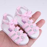 Max 1/3 BJD Ankle Strape Shoes Sandals For Night Lolita Dolls Pink Star
