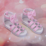 Max 1/3 BJD Ankle Strape Shoes Sandals For Night Lolita Dolls Pink Star
