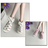 Max 1/3 BJD Ankle Strape Shoes Sandals For Night Lolita Dolls Pink Star