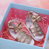 Max 1/3 BJD Ankle Strape Shoes Sandals For Night Lolita Dolls Champagne Gold