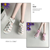 Max 1/3 BJD Ankle Strape Shoes Sandals For Night Lolita Dolls Champagne Gold