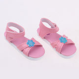 Max 1/3 BJD Ankle Strape Shoes Sandals For Night Lolita Dolls Pink Flower