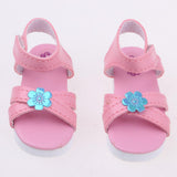 Max 1/3 BJD Ankle Strape Shoes Sandals For Night Lolita Dolls Pink Flower