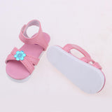 Max 1/3 BJD Ankle Strape Shoes Sandals For Night Lolita Dolls Pink Flower