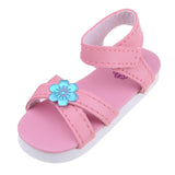 Max 1/3 BJD Ankle Strape Shoes Sandals For Night Lolita Dolls Pink Flower