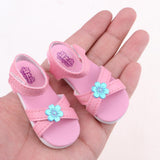 Max 1/3 BJD Ankle Strape Shoes Sandals For Night Lolita Dolls Pink Flower