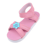 Max 1/3 BJD Ankle Strape Shoes Sandals For Night Lolita Dolls Pink Flower