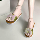 Max Stylish 1/3 BJD Shoes PU Slippers Sandals Flats For Dollfie Accessory Gold