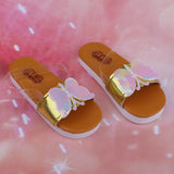 Max Stylish 1/3 BJD Shoes PU Slippers Sandals Flats For Dollfie Accessory Gold