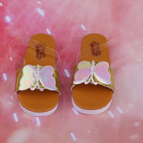 Max Stylish 1/3 BJD Shoes PU Slippers Sandals Flats For Dollfie Accessory Gold