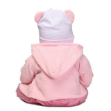 Max Lifelike 22inch Newborn Baby Doll Realistic Toddler Doll Pink Clothes Set