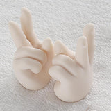 Max 1/4 BJD Giant Baby Doll Hands Resin Fat Hands Type White Skin #3