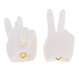Max 1/4 BJD Giant Baby Doll Hands Resin Fat Hands Type White Skin #3