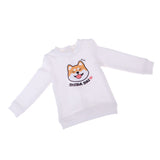 Maxbell Fashion Doll Clothes Round Neck Sweatshirt Pullover Top For 70cm Uncle BJD Outfit Accessory White