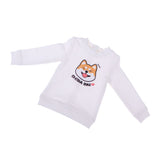 Maxbell Fashion Doll Clothes Round Neck Sweatshirt Pullover Top For 70cm Uncle BJD Outfit Accessory White