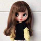 Max Trendy Splicing Plush Sleeve Pullover for Blythe Doll Casual Clothing Yellow