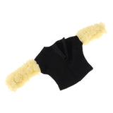 Max Trendy Splicing Plush Sleeve Pullover for Blythe Doll Casual Clothing Yellow