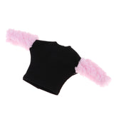 Max Trendy Splicing Plush Sleeve Pullover for Blythe Doll Casual Clothing Pink