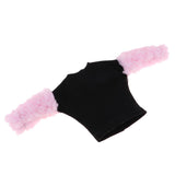 Max Trendy Splicing Plush Sleeve Pullover for Blythe Doll Casual Clothing Pink