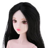 Maxbell Girl 14 Jointed Movable Nude Doll Body Parts 1/6 BJD Doll Toys (Black Hair)