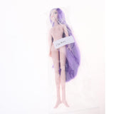 Maxbell Girl 14 Jointed Movable Nude Doll Body Parts 1/6 BJD Doll Toys (Purple Hair)